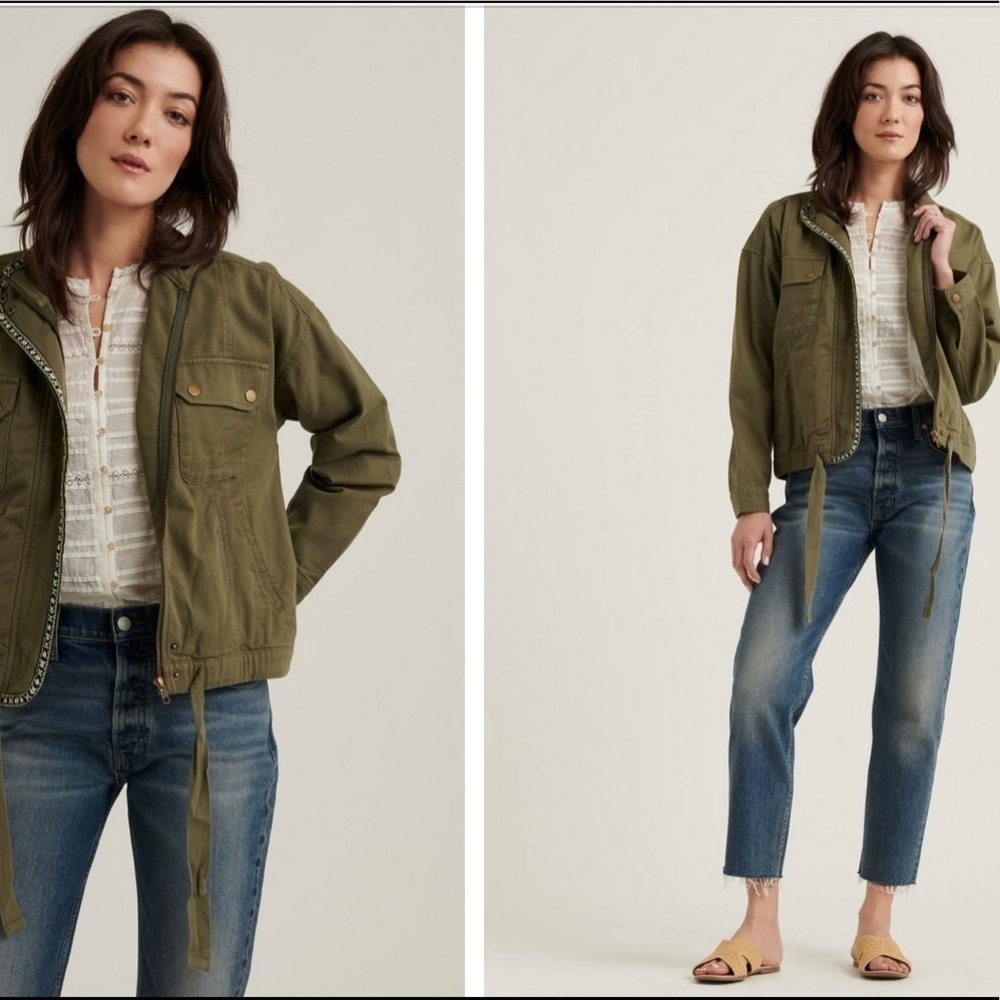 LUCKY BRAND / bomber jacket / woman’s/ olive green / Size M - Picture 3 of 11